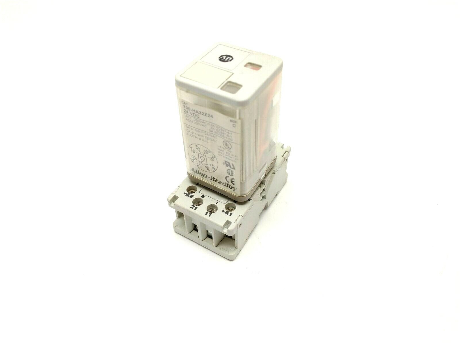 Allen Bradley 700-HA32Z24 Ser. C Ice Cube Relay w/ 700-HN200 Ser. C Base Socket - Maverick Industrial Sales