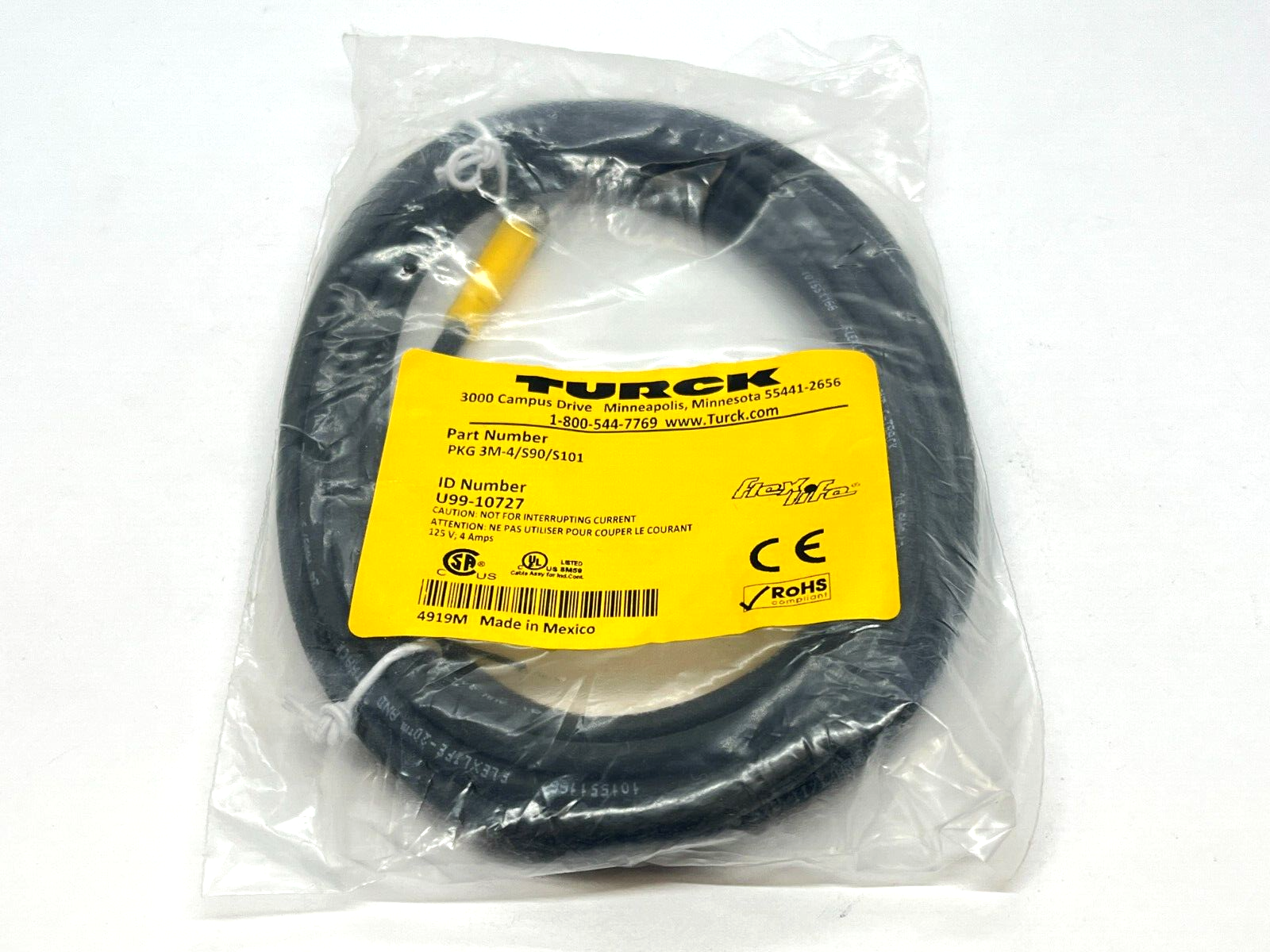 Turck WS 4.4T-4/S760/S771 Eurofast Cordset M12 Male U-61388 - New - Maverick Industrial Sales