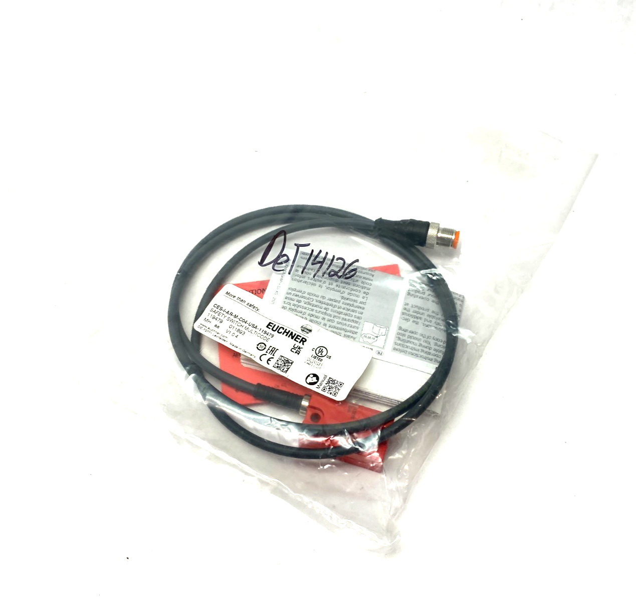 Euchner CES-I-AR-M-C04-USA-119479 Multicode Safety Switch, RFID, M12 Connector - Maverick Industrial Sales