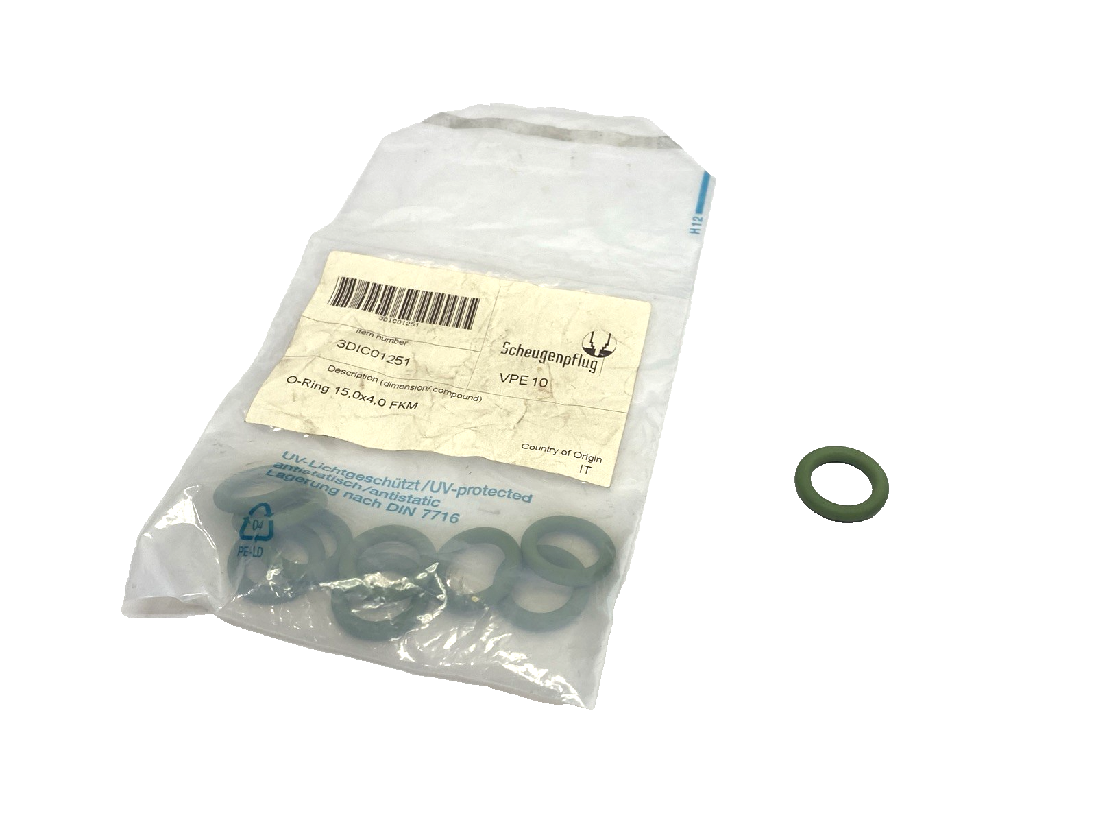 Scheugenpflug 3DIC01251 O-Ring 15mm ID x 23mm OD 4mm Thickness FKM 10-PACK - Maverick Industrial Sales