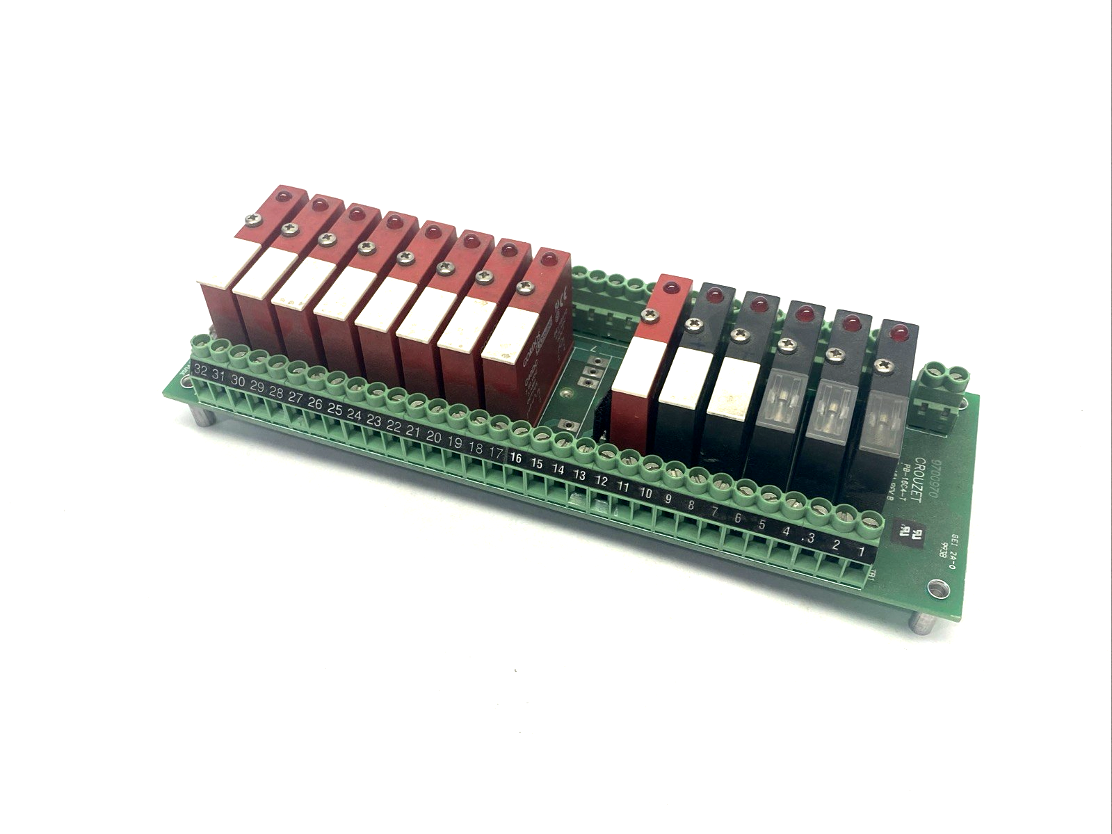 Crouzet PB-16C4-T I/O Module Board 57-461 Rev B w/ Modules C40AC & C40DC - Maverick Industrial Sales