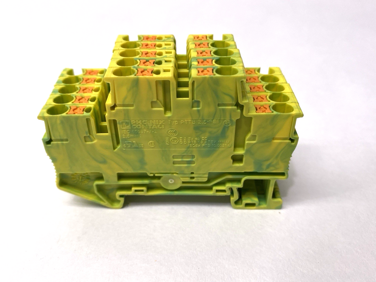 3210596 | Phoenix Contact PTTB 2,5-PE Double Level Terminal Block LOT OF 5- Used - Maverick Industrial Sales