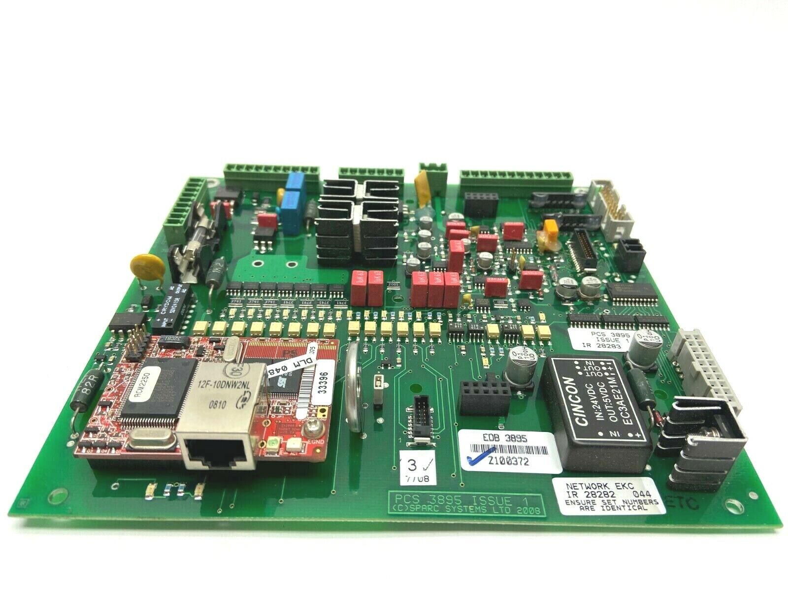 PCS3895,IR 28282 | Sparc Systems PCS 3895 IR 28282 Automated Counter Network Card PCB - Used - Maverick Industrial Sales