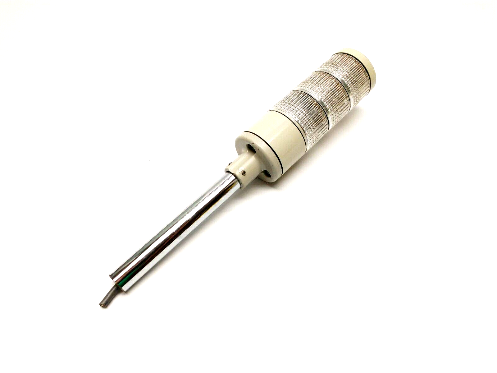 3-Tier White/Clear Light Indicator Beacon Signal Tower - Used - Maverick Industrial Sales