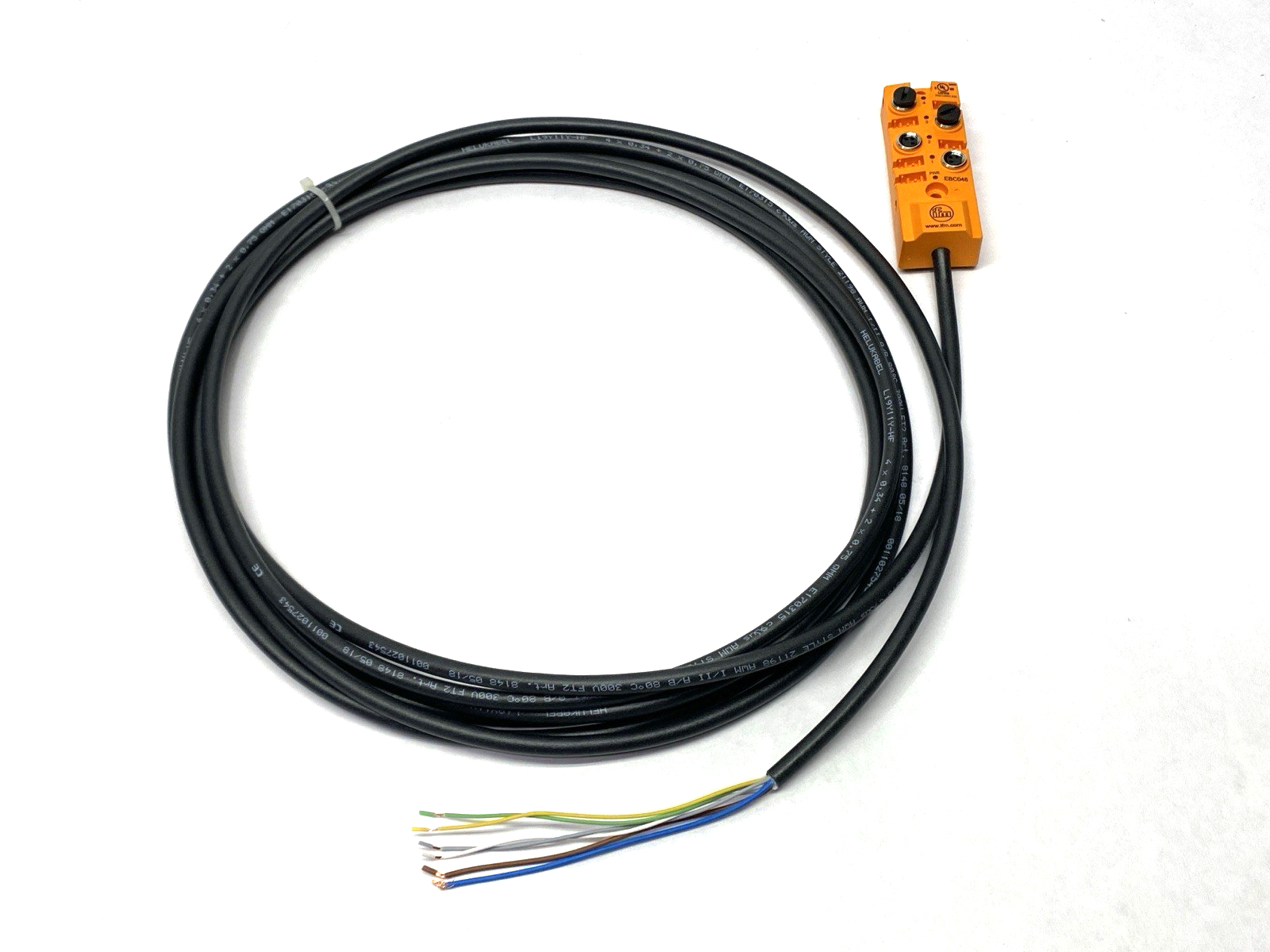 ifm EBC048 Wiring Block M8 4-Port 5m ZD04F035MSS005H10 - New – Open box - Maverick Industrial Sales