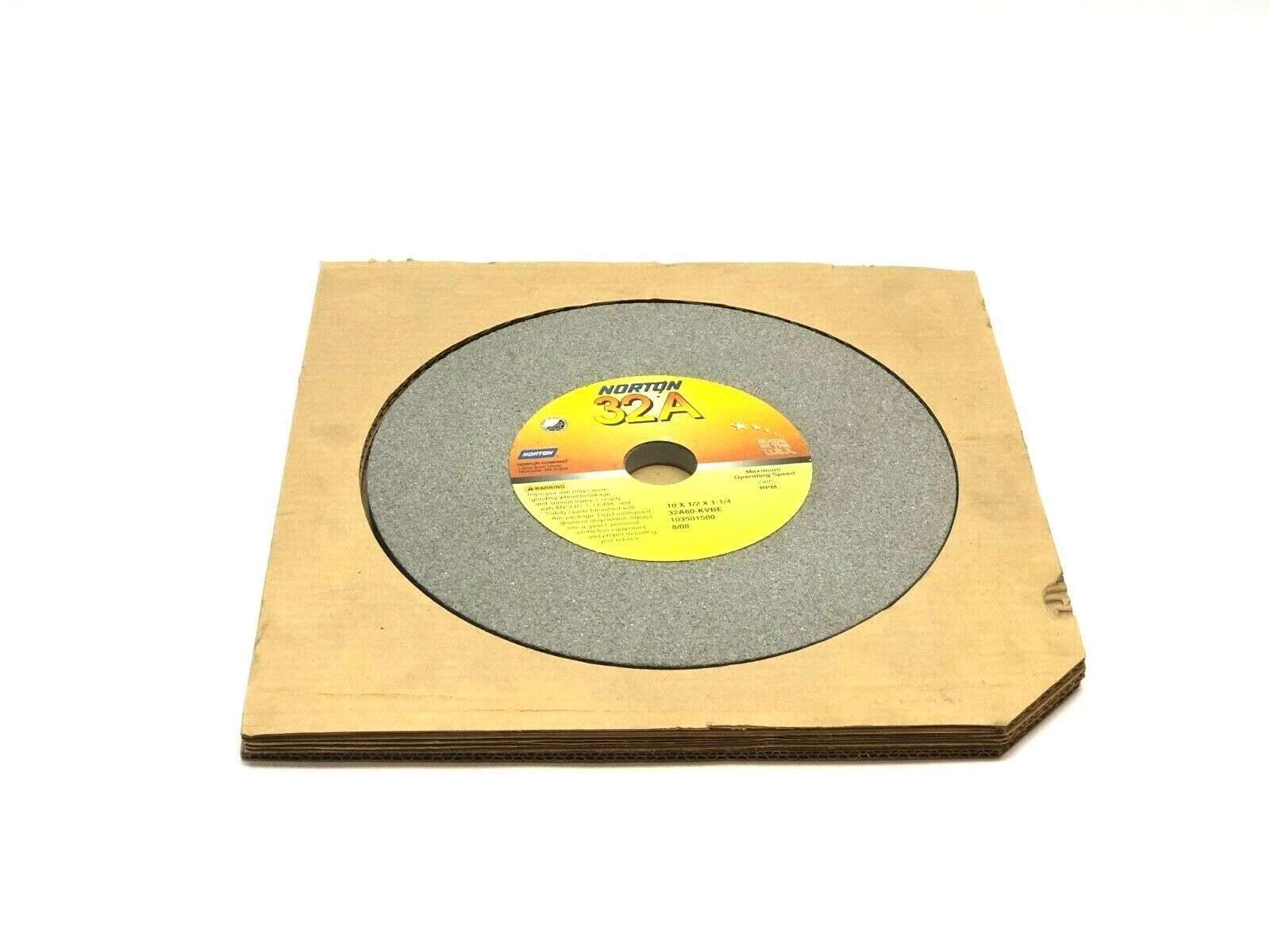 Norton 32A60-KVBE Grinding Wheel 1-1/4" Bore 2485 RPM - Maverick Industrial Sales