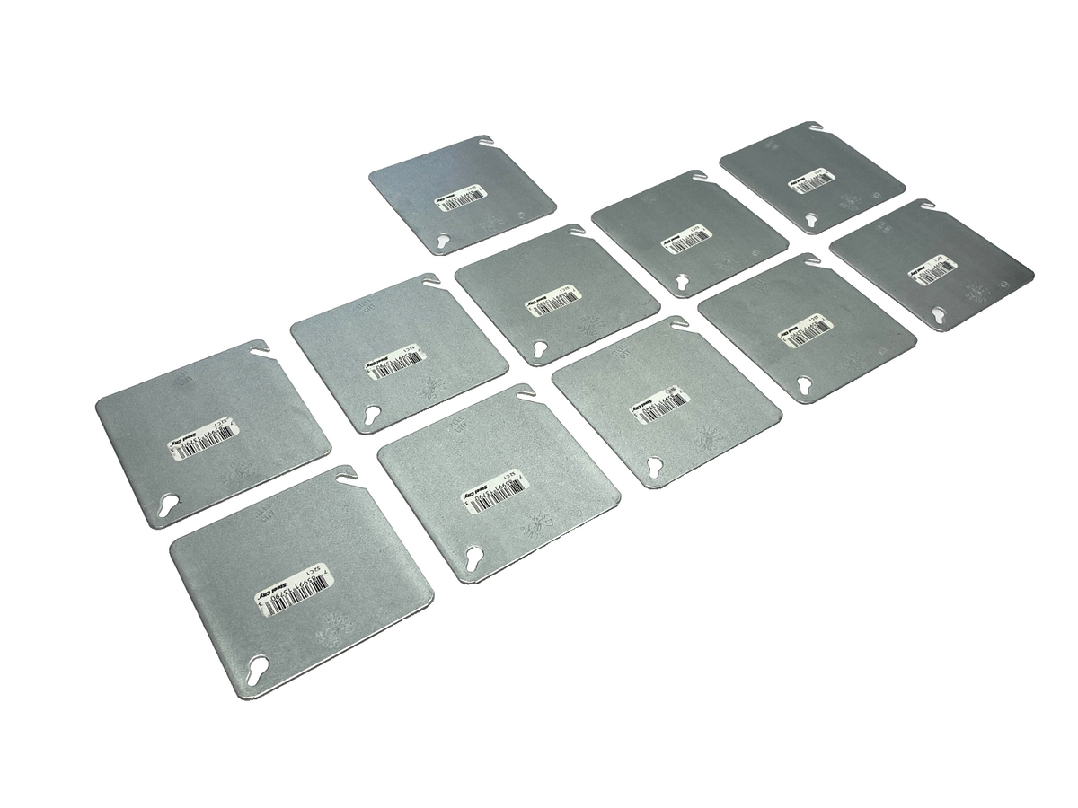 Steel City 52C1 Electrical Box Cover 4", Steel, Square, Flat, Blank LOT OF 11 - Maverick Industrial Sales