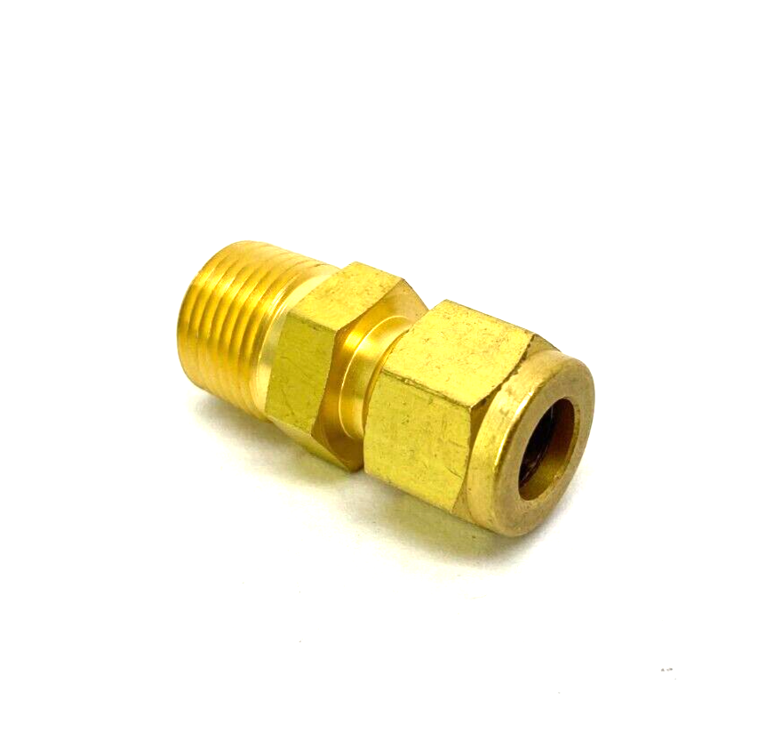 Swagelok B-600-1-6 Brass Straight Compression Fitting 3/8" Tube to 3/8" NPT - Maverick Industrial Sales