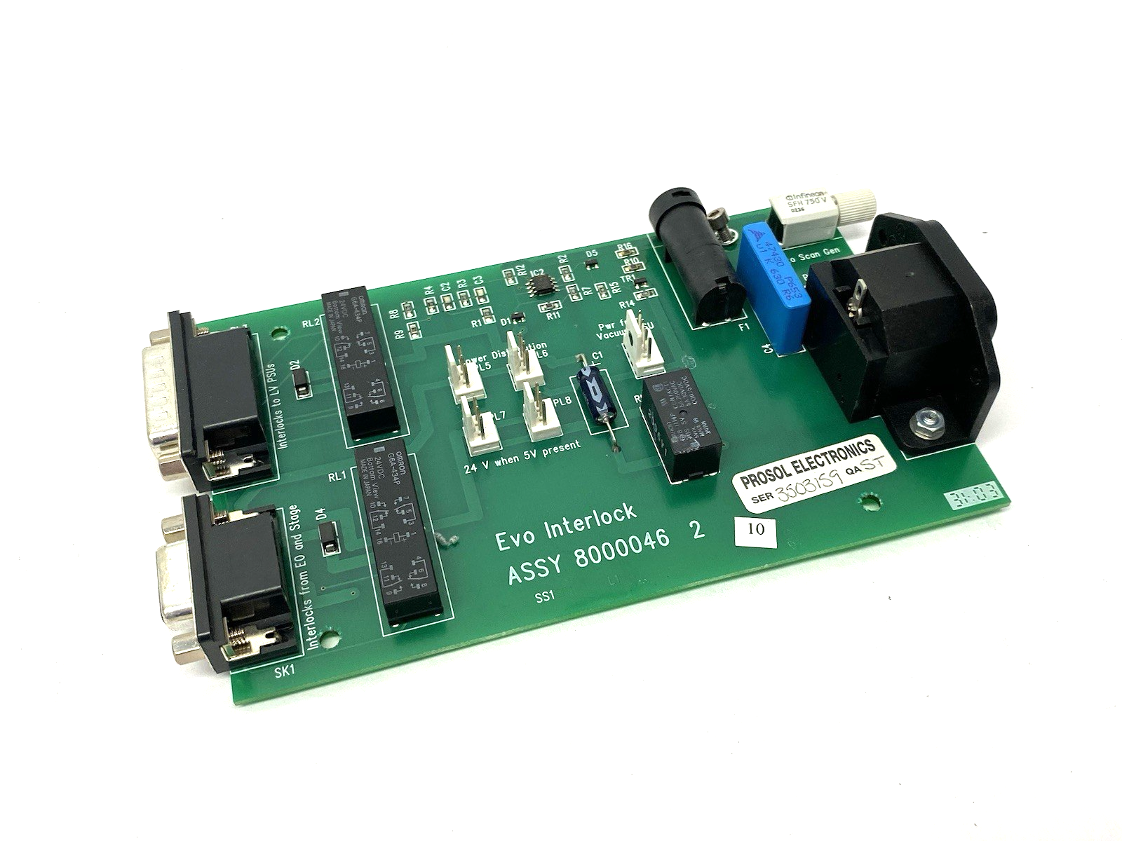 Evo Interlock ASSY 8000046 2 Vacuum Power Control Card, 3503159 Prosol - Maverick Industrial Sales