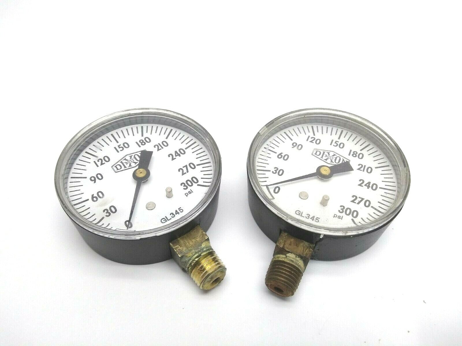 GL345 | Dixon BOSS 0-300 PSI Pressure Gauge, LOT OF 2 - Used - Maverick Industrial Sales