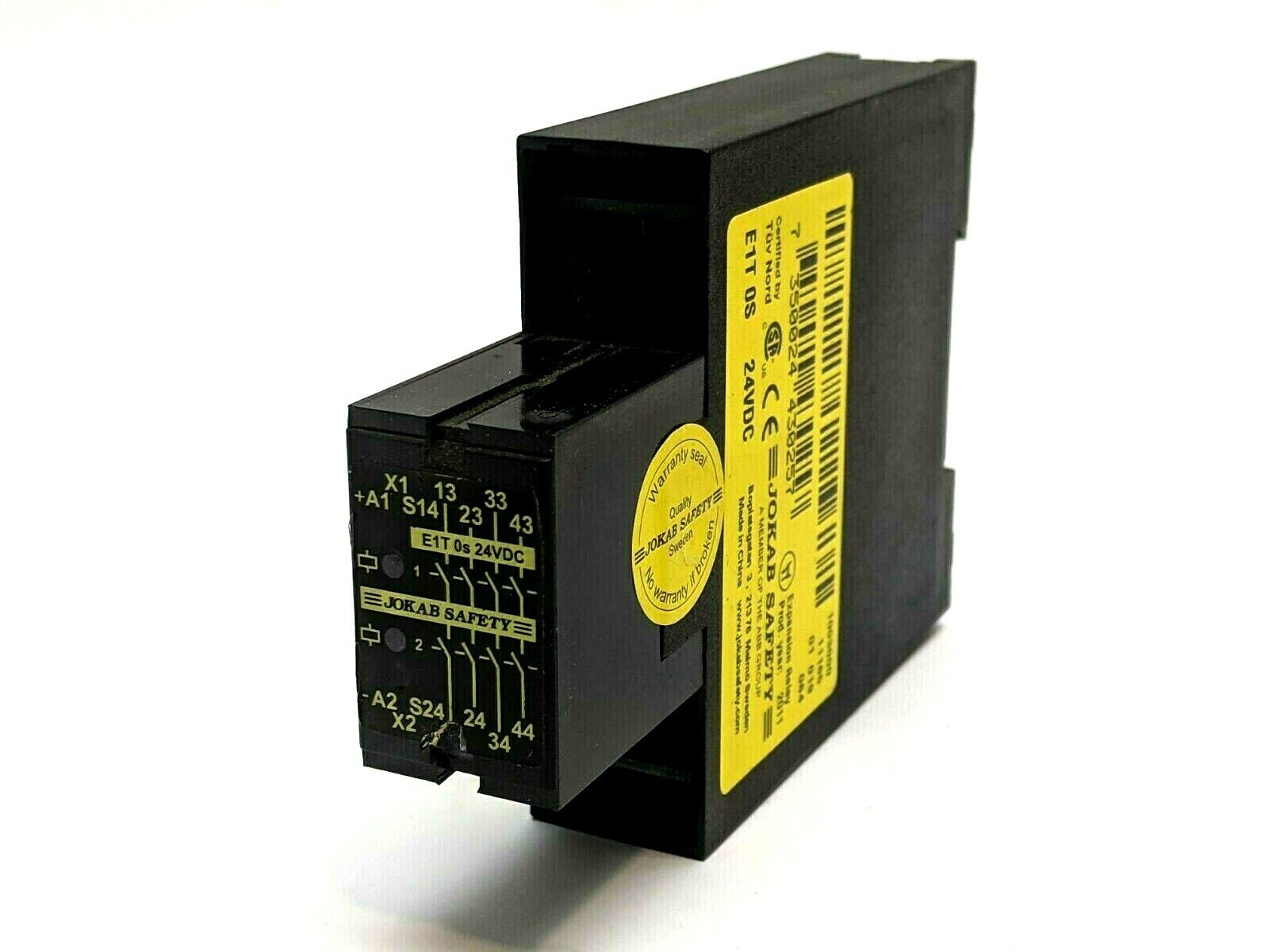 Jokab E1T-0s Safety Expansion Relay 24DC MISSING TERMINAL BLOCKS - Maverick Industrial Sales