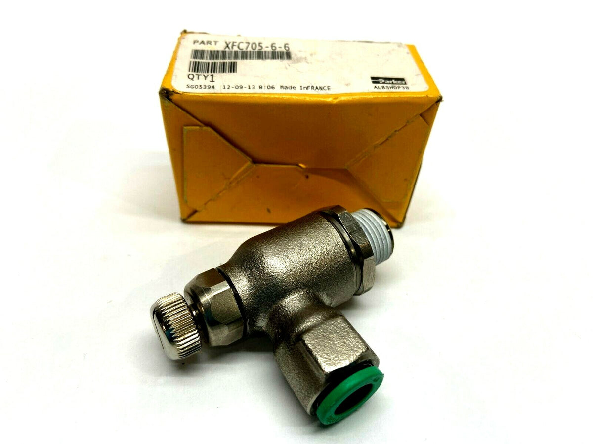 Parker XFC705-6-6 Flow Control Regulator 3/8" Tube OD Male 3/8" - Maverick Industrial Sales