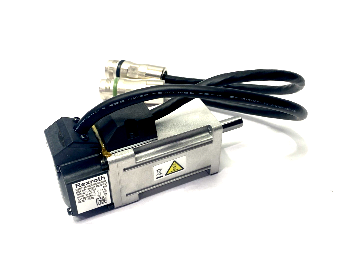 Bosch Rexroth R911344211 Servo Motor 3Ph 0.1 kW MSM019B-0300-NN-M5-MH0 - New – Open box - Maverick Industrial Sales