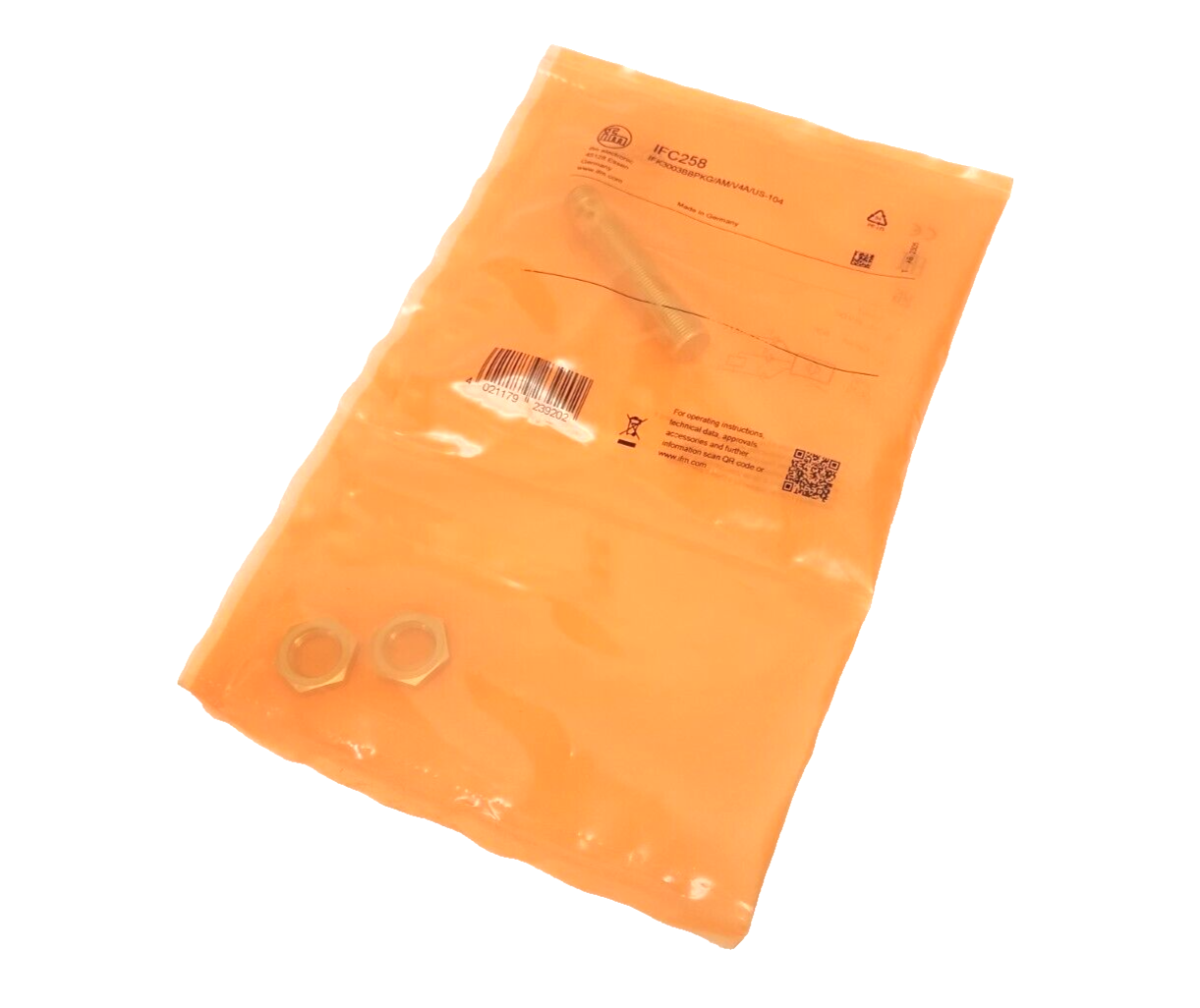 ifm IFC258 Inductive Sensor PNP M12 3-Pin IFK3003BBPKG/AM/V4A/US-104 - New - Maverick Industrial Sales