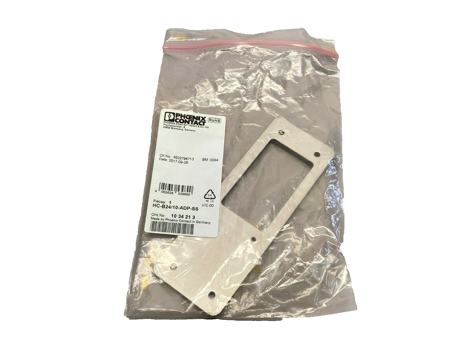 Phoenix Contact HC-B24/10-ADP-SS Adapter Plate 1034213 - Used - Maverick Industrial Sales