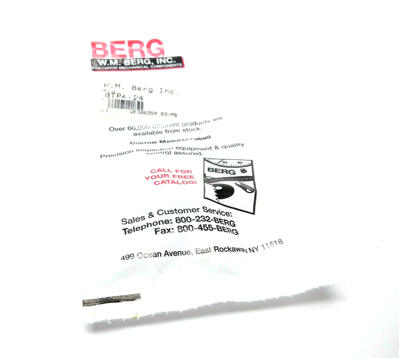 8TP4-24 | W.M. Berg Flex-E-Grip Pin-Hub Timing Pulley- New – Open box - Maverick Industrial Sales