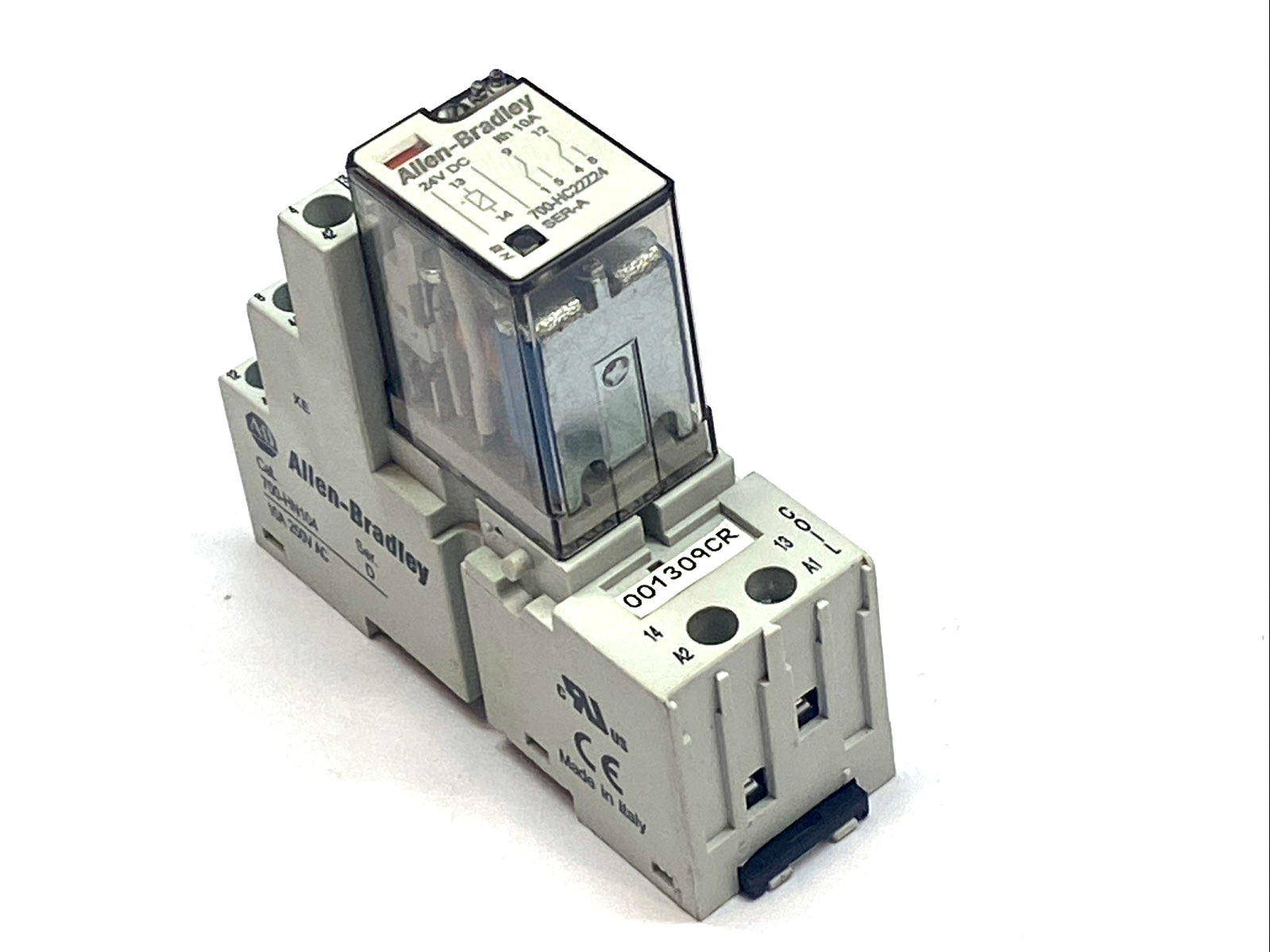 Allen‑Bradley 700‑HC22Z24 24V DC Relay w/ 700‑HN104 14‑Blade Socket Base - Used - Maverick Industrial Sales