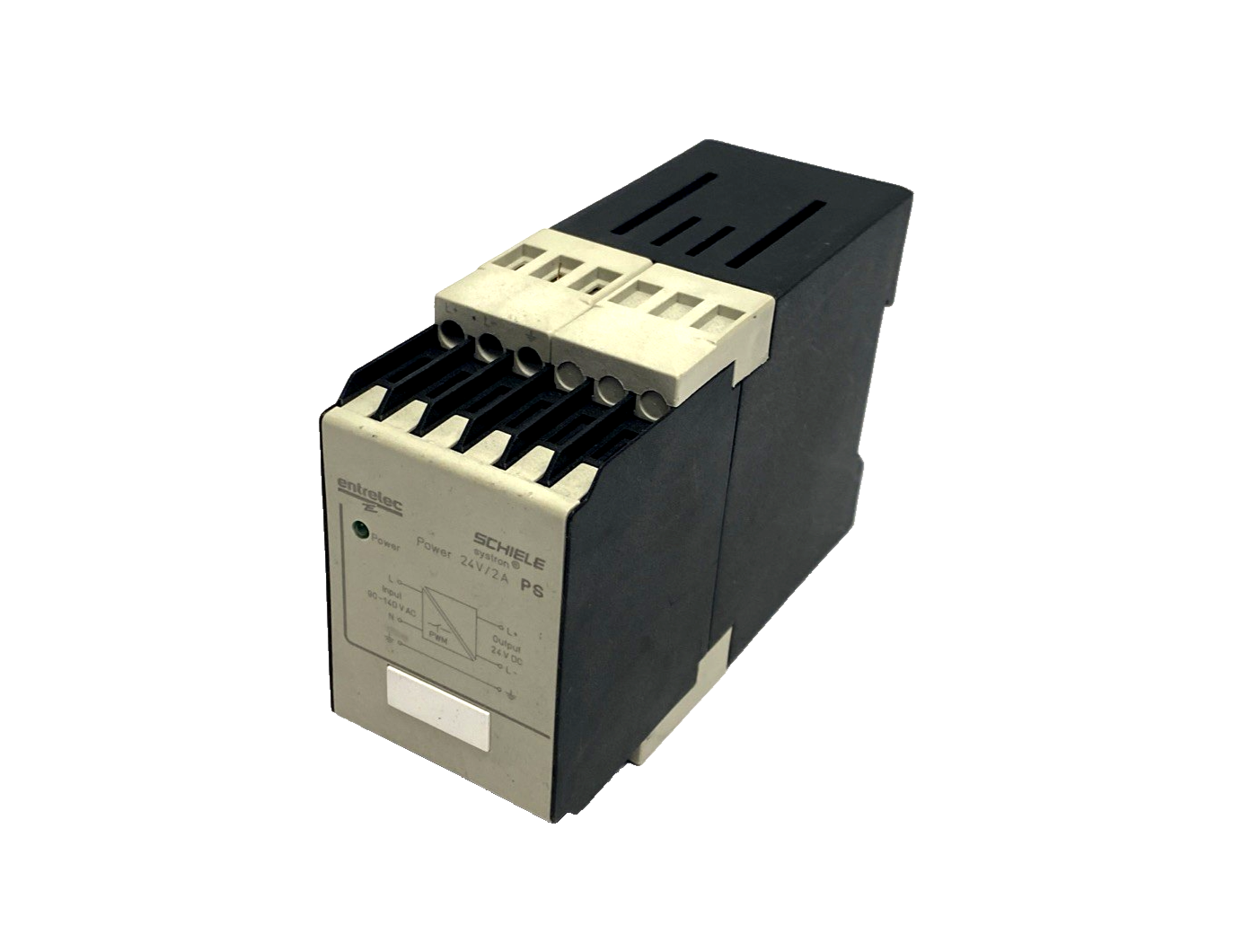 2.423.417.00,PS Systron | Entrelec Schiele 2.423.417.00 PS Systron Power Supply 90-140VAC 24VDC 2A - Used - Maverick Industrial Sales