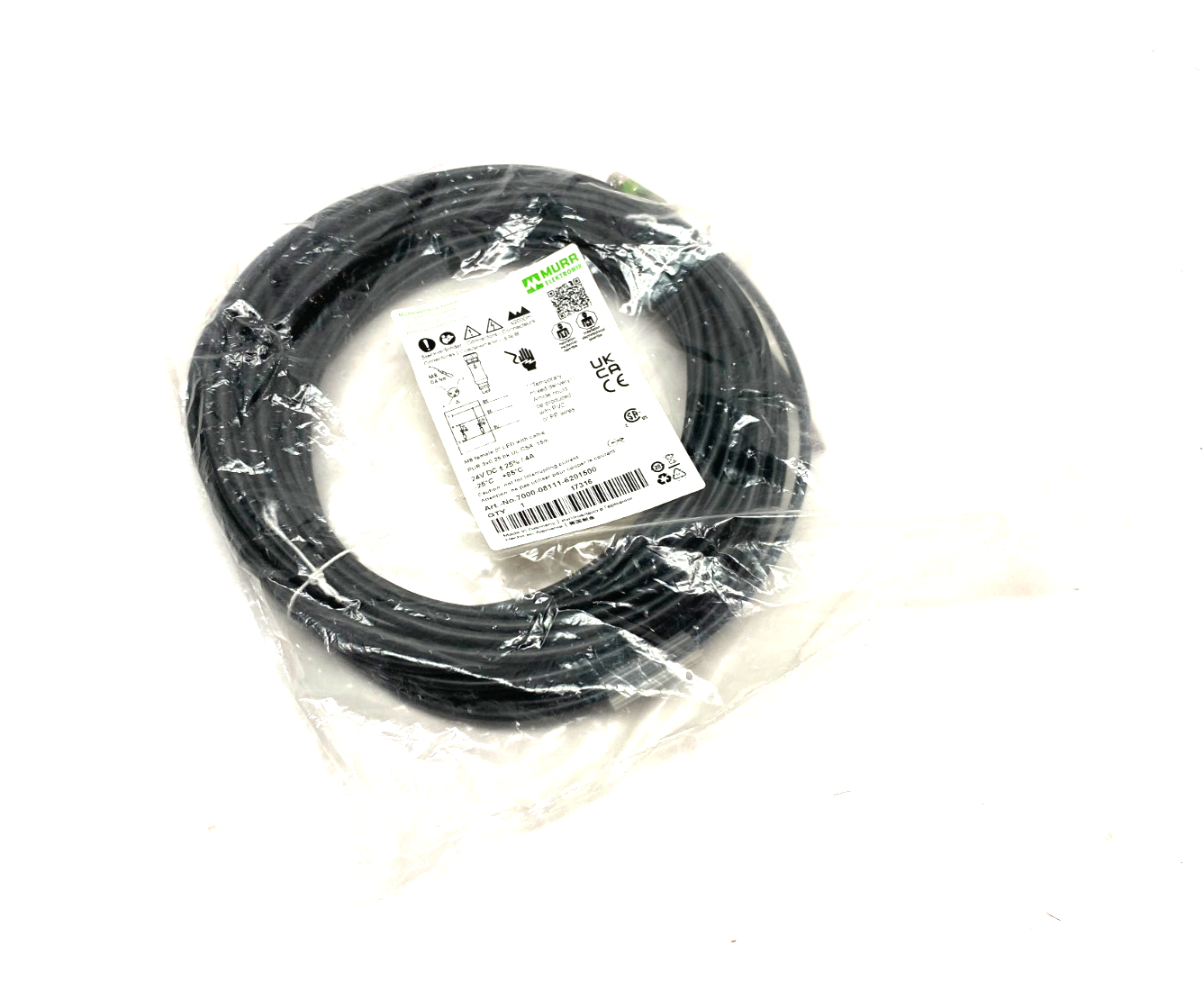Murrelektronik 7000-08111-6201500 Single Ended M8 Female Cordset 0° A-cod. LED - Maverick Industrial Sales