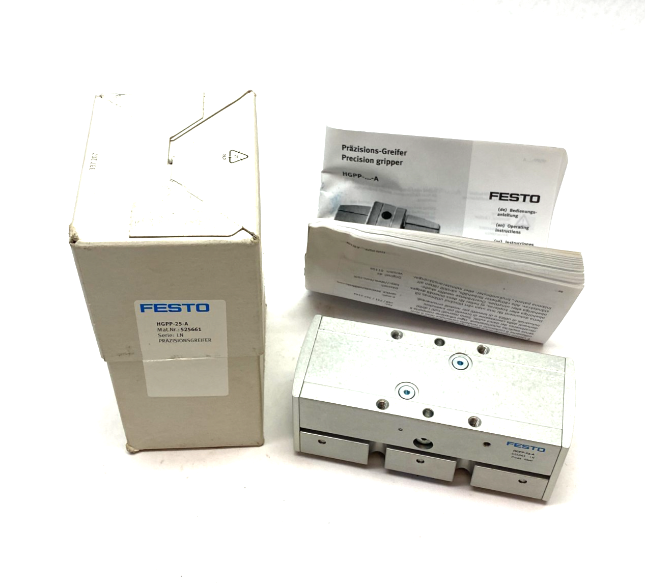 Festo HGPP-25-A Parallel Gripper Size 25, 10mm Stroke Per Jaw, 525661 - Maverick Industrial Sales