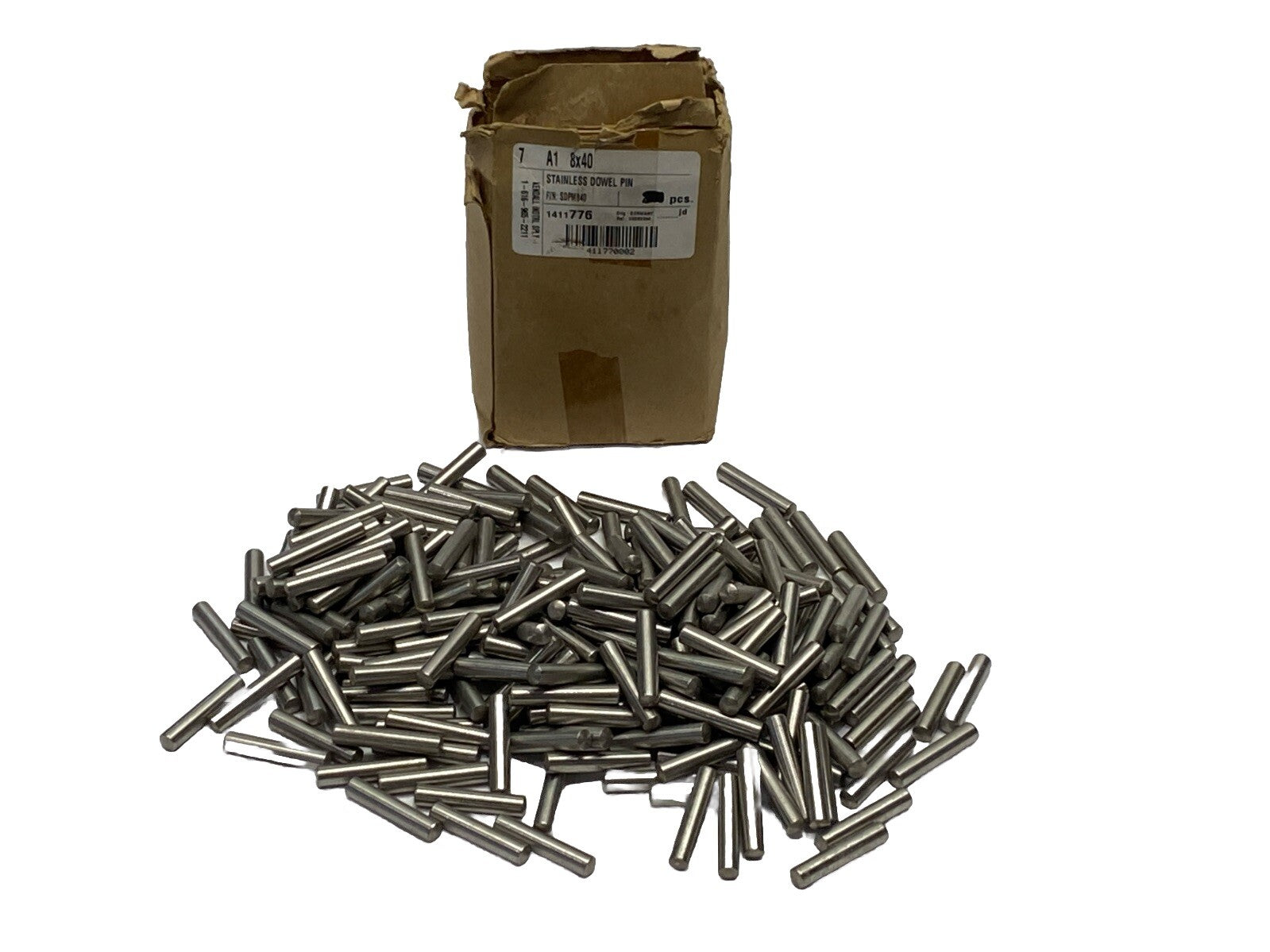 SDPM840 Stainless Dowel Pin M8 x 40 LOT OF 238 - New – Open box - Maverick Industrial Sales