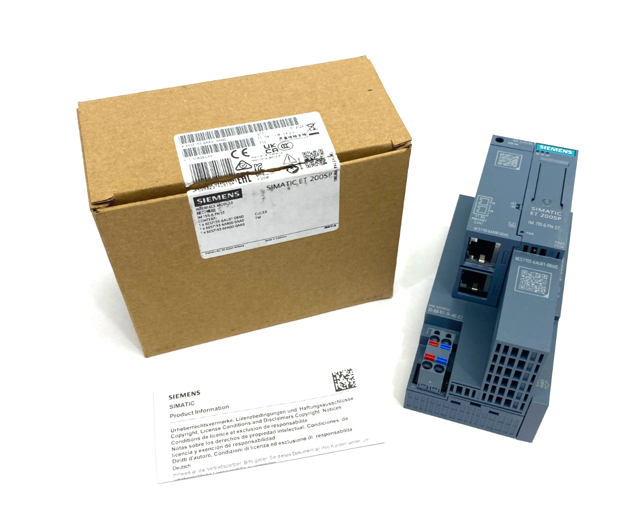 Siemens 6ES7155-6AA01-0BN0 SIMATIC ET 200SP PROFINET Interface Module - Maverick Industrial Sales