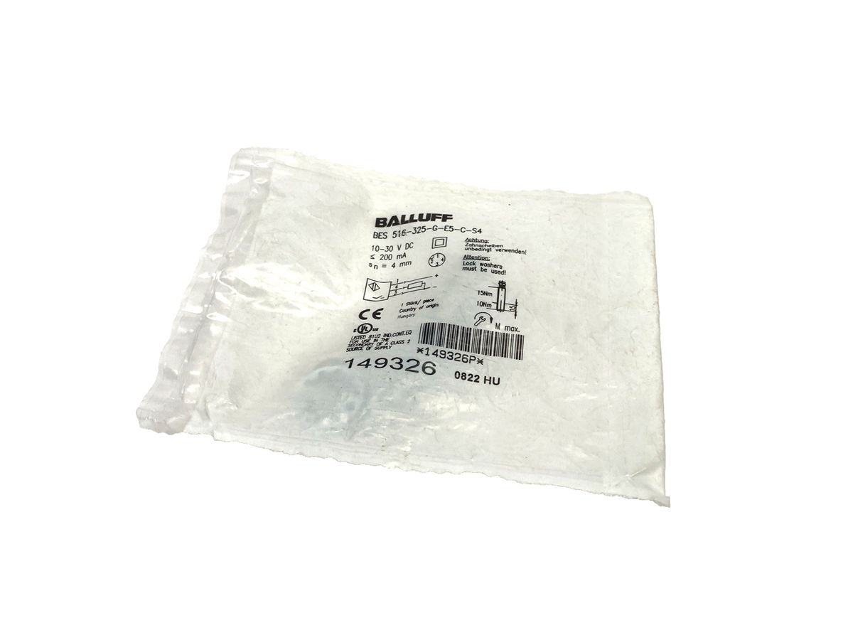 Balluff BES00PY Inductive Proximity Sensor M12 3-Pin BES 516-325-G-E5-C-S4 - Maverick Industrial Sales