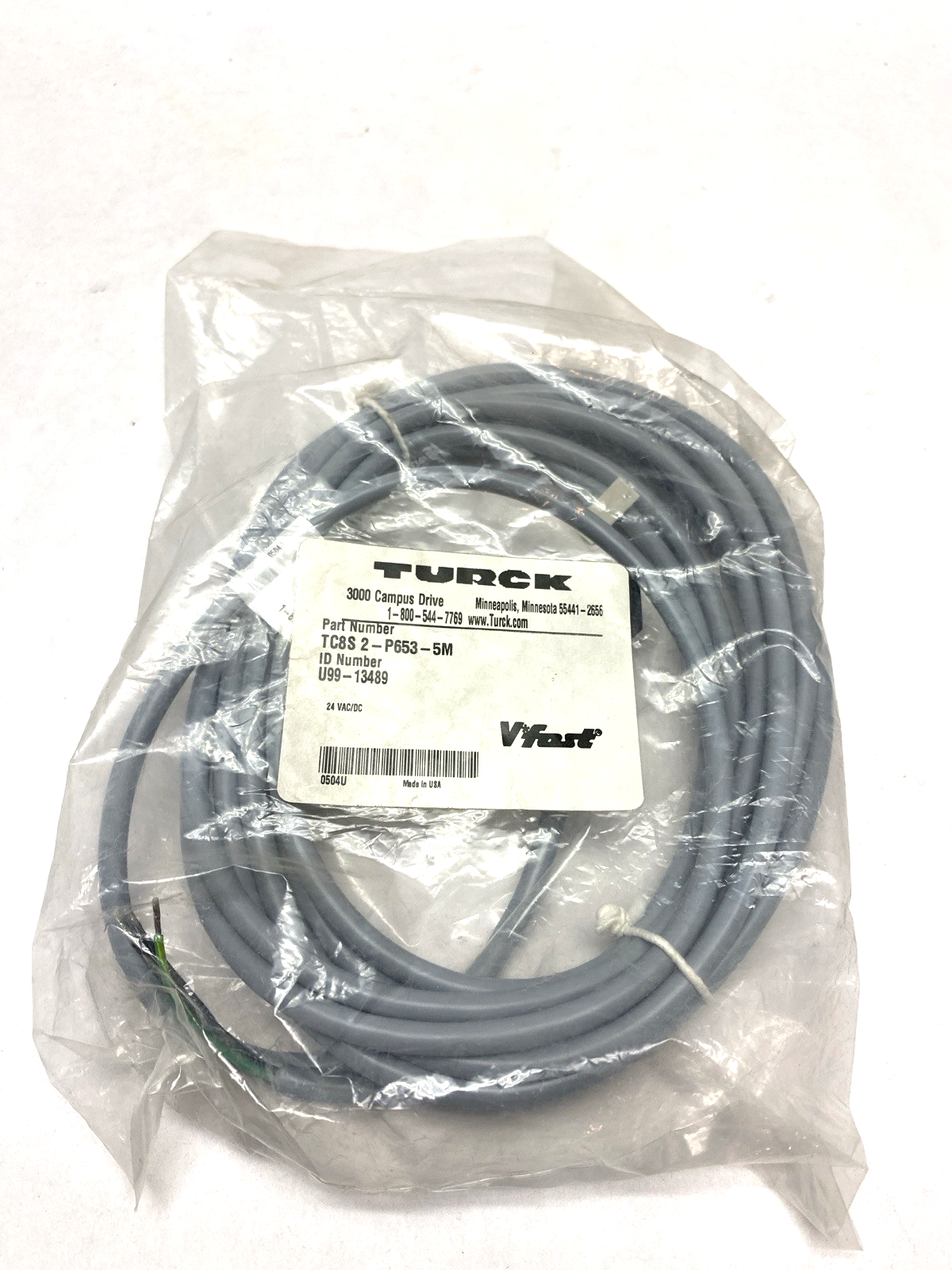 TC8S 2-P653-5M | Turck V*fast Cable U99-13489 - New - Maverick Industrial Sales