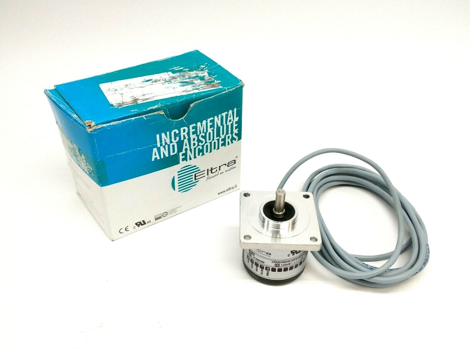 Eltra ER63D2500S5/28P8X6PR3 Incremental Solid Shaft Encoder 6000 rpm 91680466 - Maverick Industrial Sales