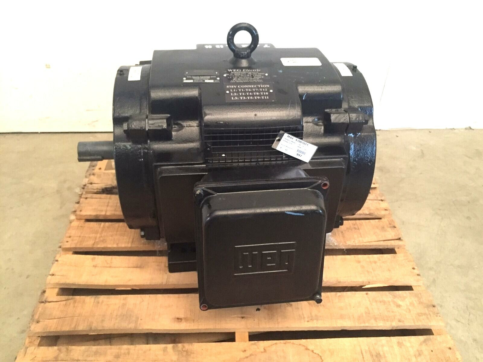 WEG 07518EP3H365TS Electric Motor 75HP 575V 1775 RPM 365TS Frame - New - Maverick Industrial Sales
