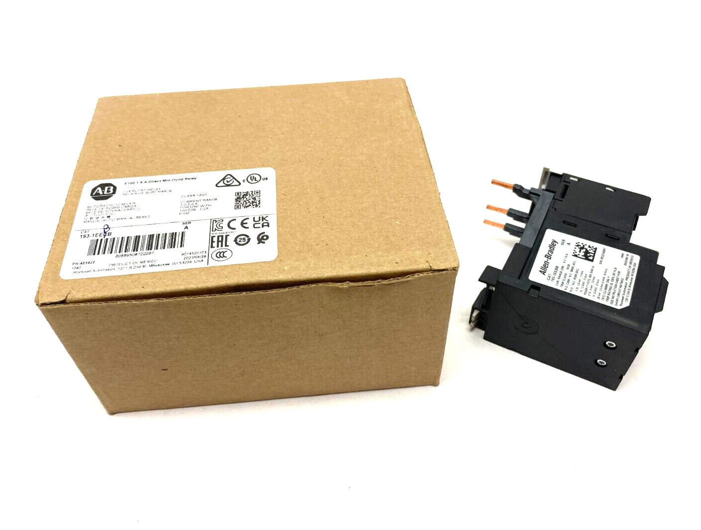 Allen Bradley 193-1EEBB Ser. A Electronic IEC Overload Relay Manual Reset 10-20T - Maverick Industrial Sales