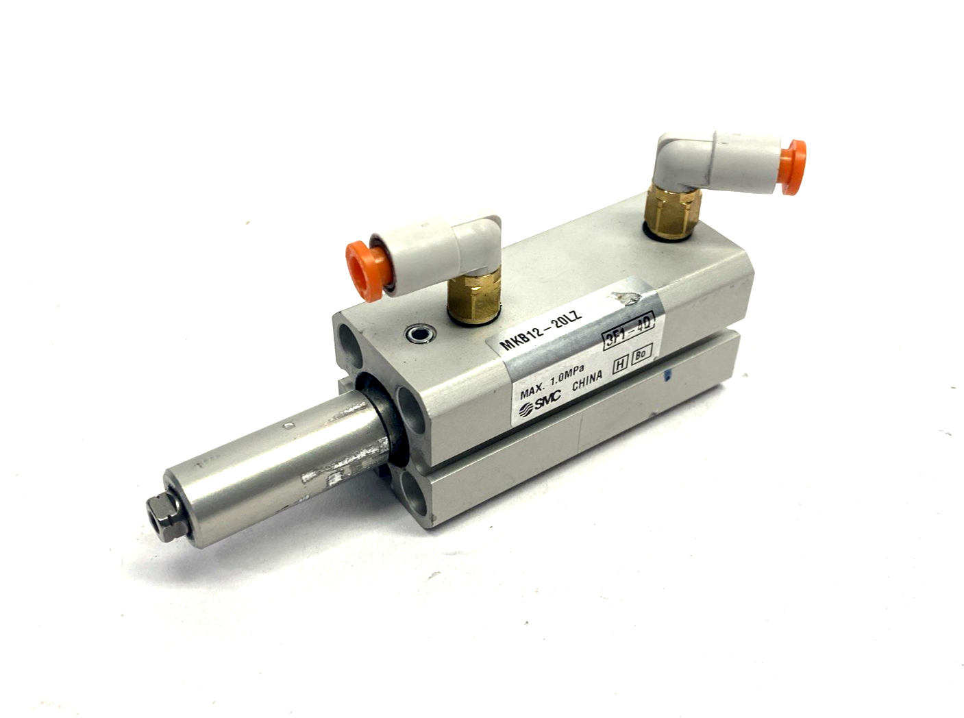 SMC MKB12-20LZ Pneumatic Swing Clamp Cylinder 12mm Bore 20mm Stroke - Used - Maverick Industrial Sales