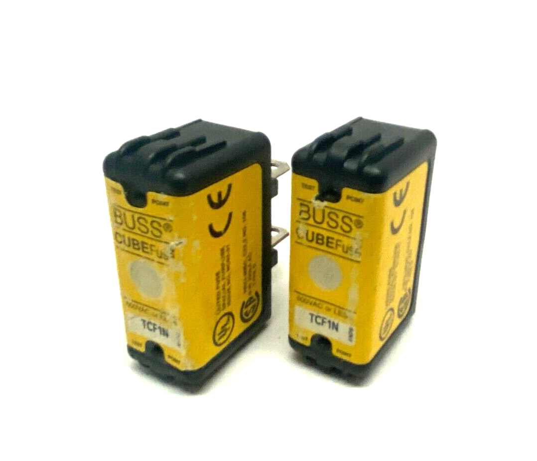 Bussmann TCF1N CUBEFuse Dual Element Time Delay Current Limiting Fuse LOT OF 2 - Maverick Industrial Sales
