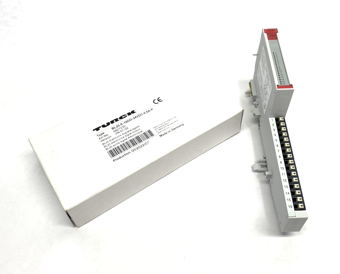 BL20-E-16DO-24VDC-0.5A-P | Turck Economy Module 16 Digital Outputs, PNP, 6827230 - New Other - Maverick Industrial Sales