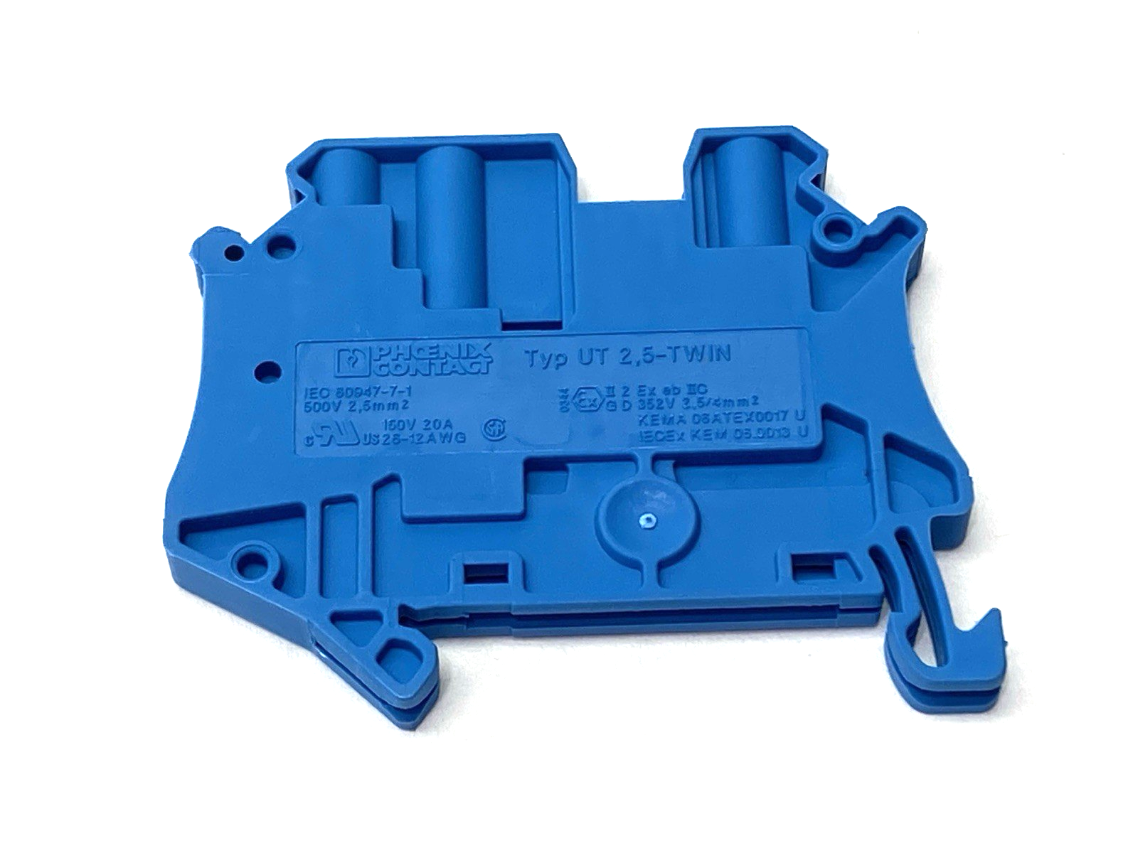 Phoenix Contact UT 2,5-TWIN BU Blue Terminal Block 24A 500V 3044526 LOT OF 9 - Maverick Industrial Sales