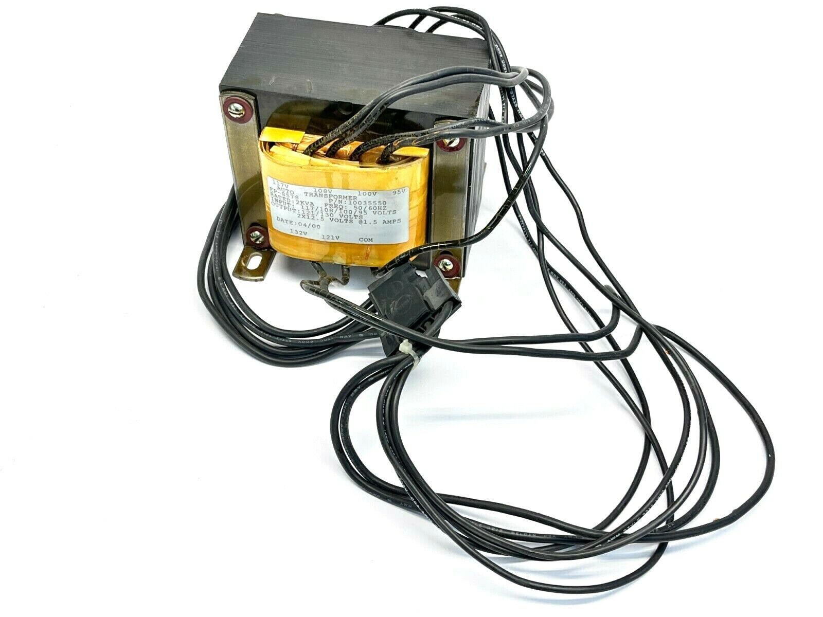 Auto Transformer 10035550 EP-8578 2KVA 117/108/100/95V Input 121/130V Output - Maverick Industrial Sales
