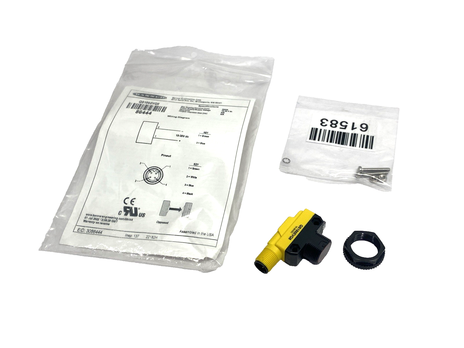 QS186EVQ8 | Banner WORLD-BEAM Photoelectric Sensor M12 Male 4-Pin 86444 - New - Maverick Industrial Sales