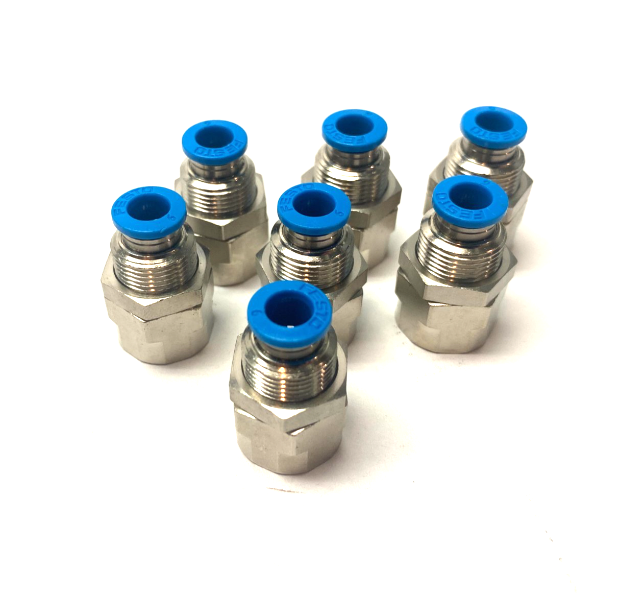 Festo QSSF-1/4-6-B Bulkhead Push-In Fitting G1/4" x 6mm Tube 153164 LOT OF 7 - Maverick Industrial Sales
