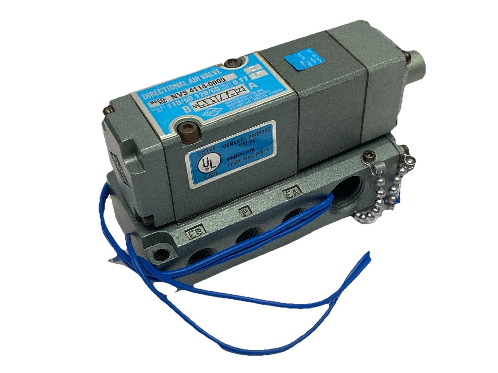 SMC NVS4114-0009 Directional Solenoid Air Valve 0.17A 120V - New – Open box - Maverick Industrial Sales