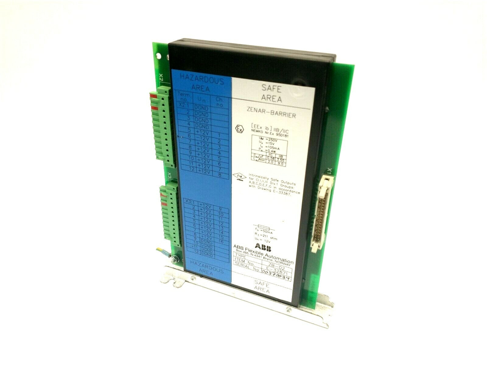 ZB-02 | ABB Flexible Automation Zenar-Barrier Module E-32871 - Used - Maverick Industrial Sales