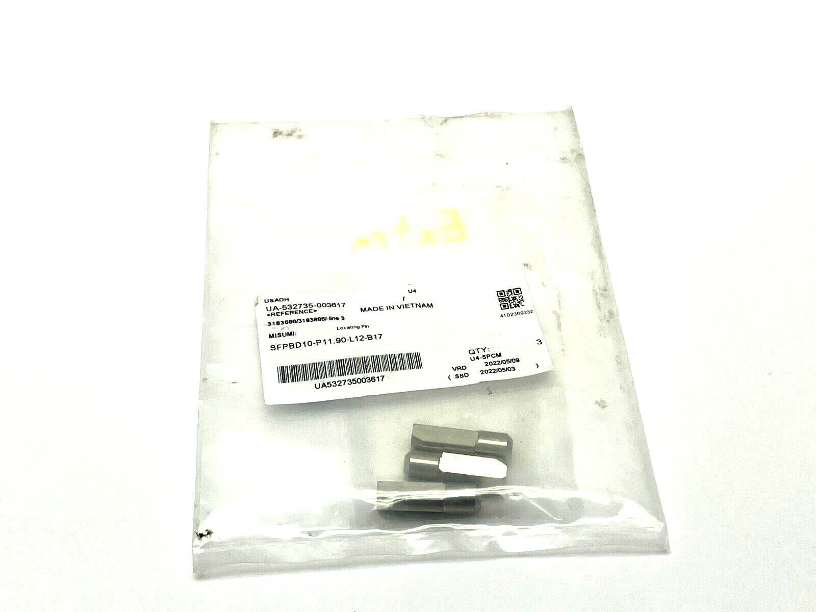 SFPBD10-P11.9-L12-B17 | MiSUMi Large Head Locating Pin LOT OF 3 - New - Maverick Industrial Sales