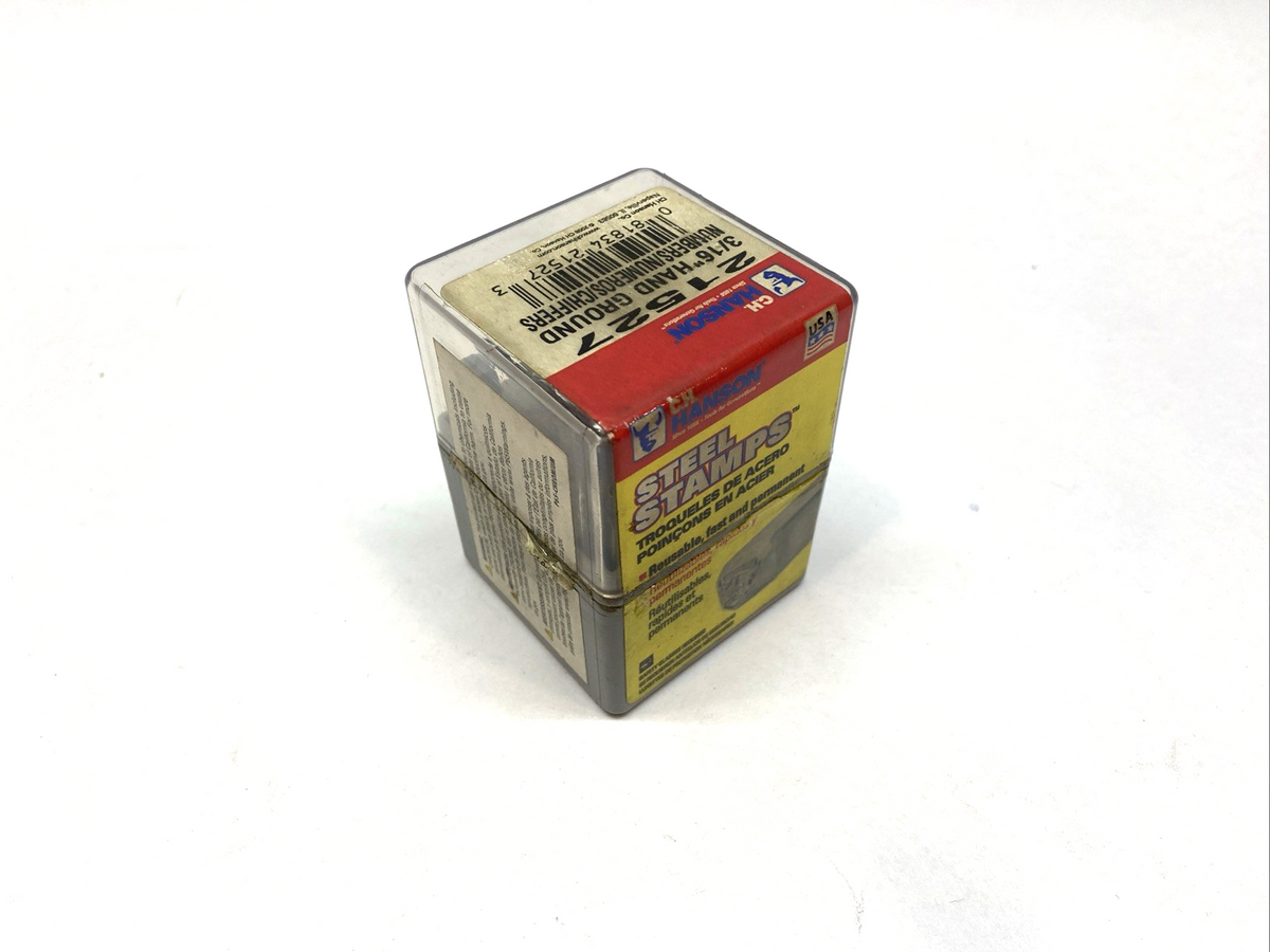 21527 | CH Hanson Number Steel Stamp Set 3/16" Hand Ground Numbers SET OF 9- Used - Maverick Industrial Sales