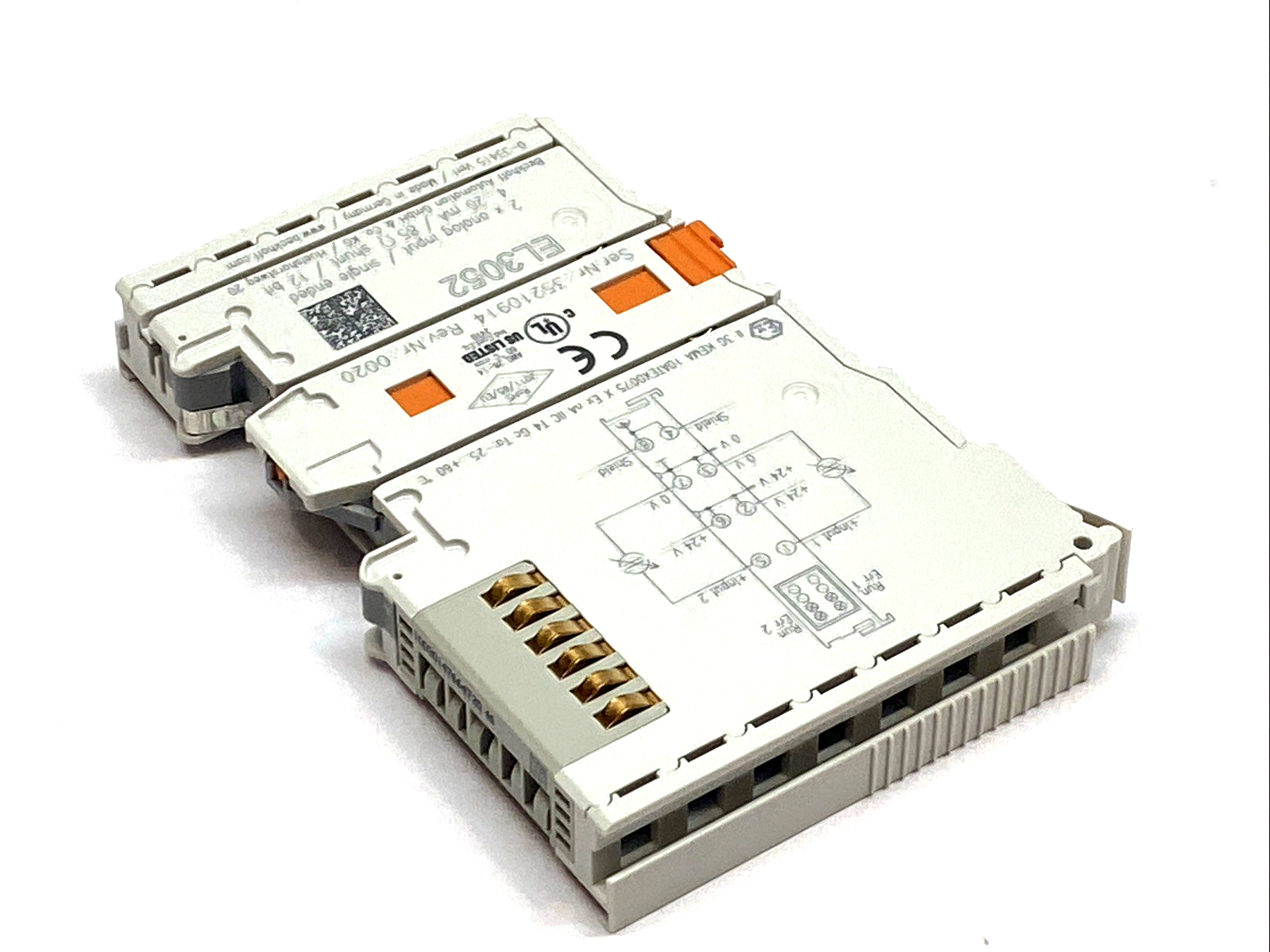 EL3052 | Beckhoff EtherCAT 2-Channel Analog Input Terminal 4-20mA 12Bit Module - Used - Maverick Industrial Sales