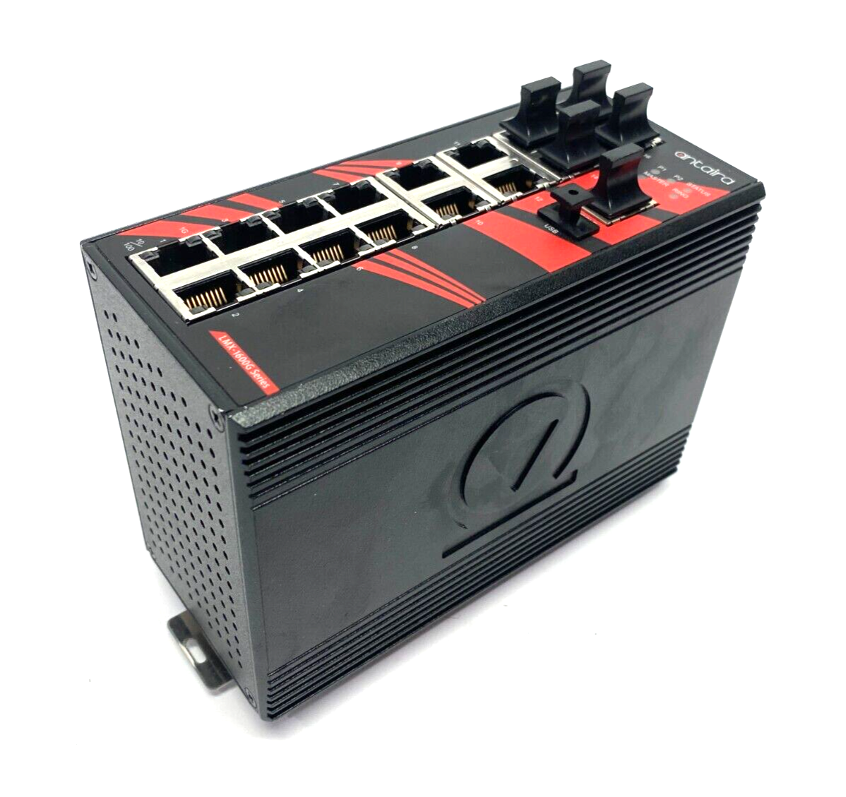 Antaira LMX-1600G Gigabit Light Layer 3 Managed Ethernet Switch 16-Port 12-48VDC - Maverick Industrial Sales