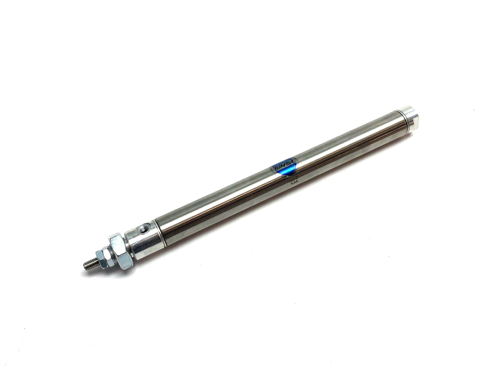 Bimba 025-D Stainless Steel Round Body Pneumatic Cylinder 9/16" Bore, 5" Stroke - For parts or not working - Maverick Industrial Sales