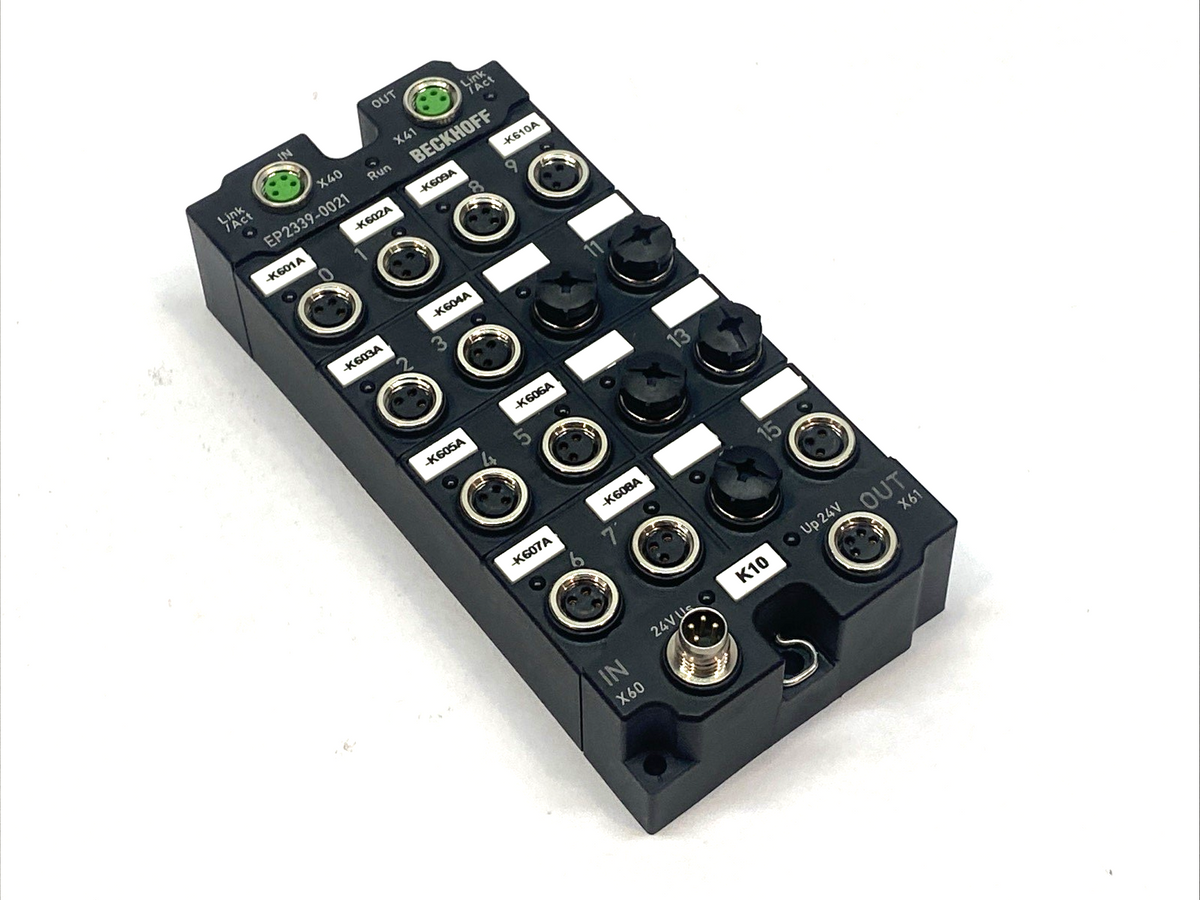 EP2339-0021 | Beckhoff EtherCAT Module 16-Channel Digital Combination Box - Used - Maverick Industrial Sales