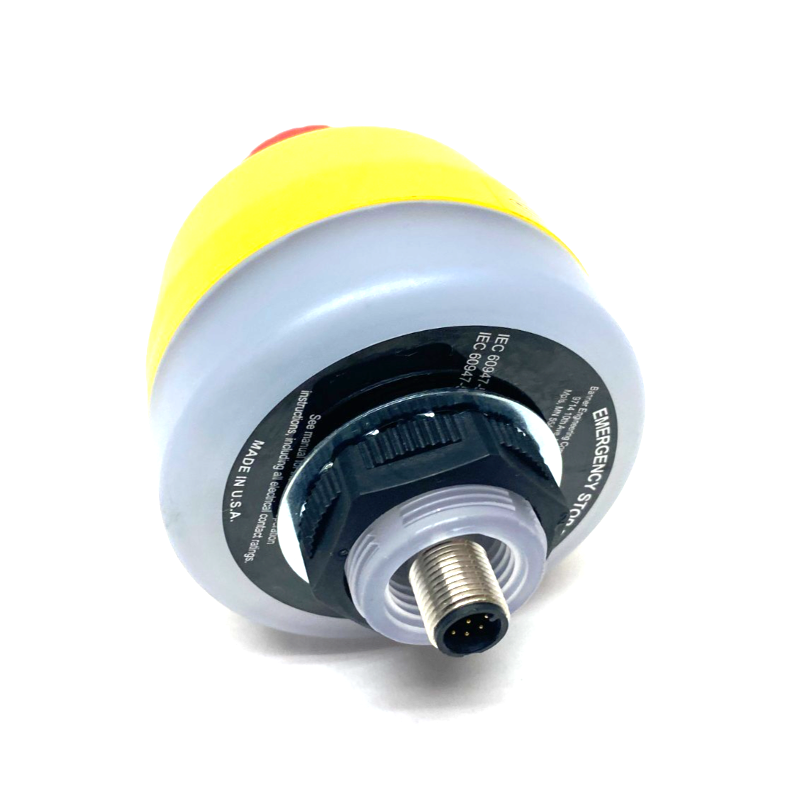 SSA-EB1PLYR-12ECQ8 | Banner Illuminated Emergency Stop Pushbutton 30mm Mount 25304- Used - Maverick Industrial Sales