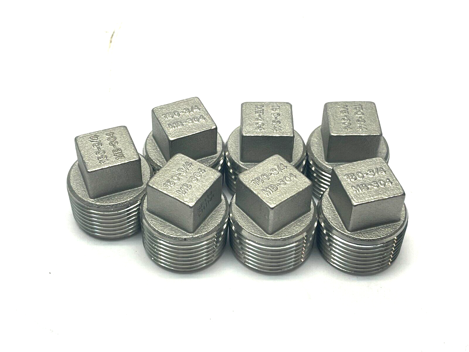 Threaded Pipe Fitting Low-Pressure Plug External Square Drive 3/4 NPT LOT OF 7 - Maverick Industrial Sales
