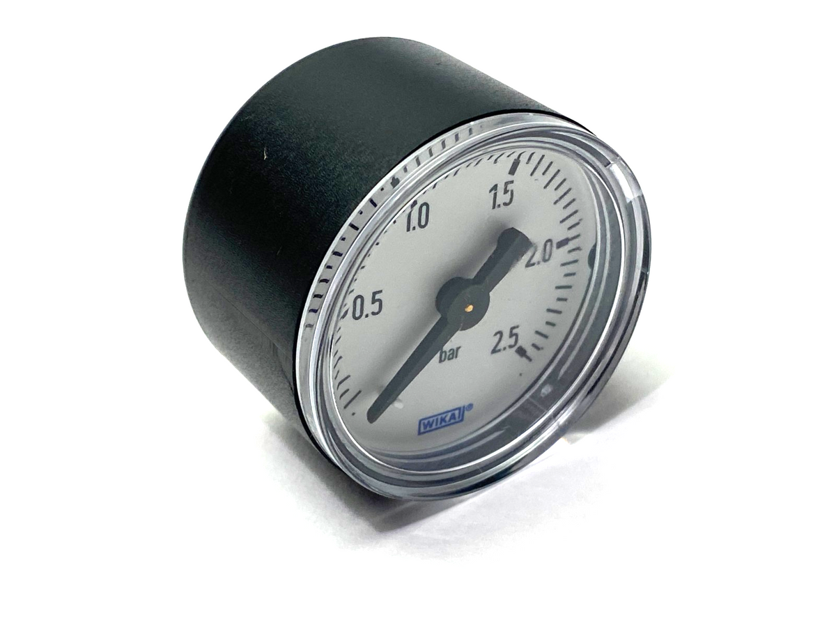 Wika 111.12 1.5 Pressure Gauge 0-2.5bar Back Mount Black Plastic G1/8" 1.5" Dial - Maverick Industrial Sales