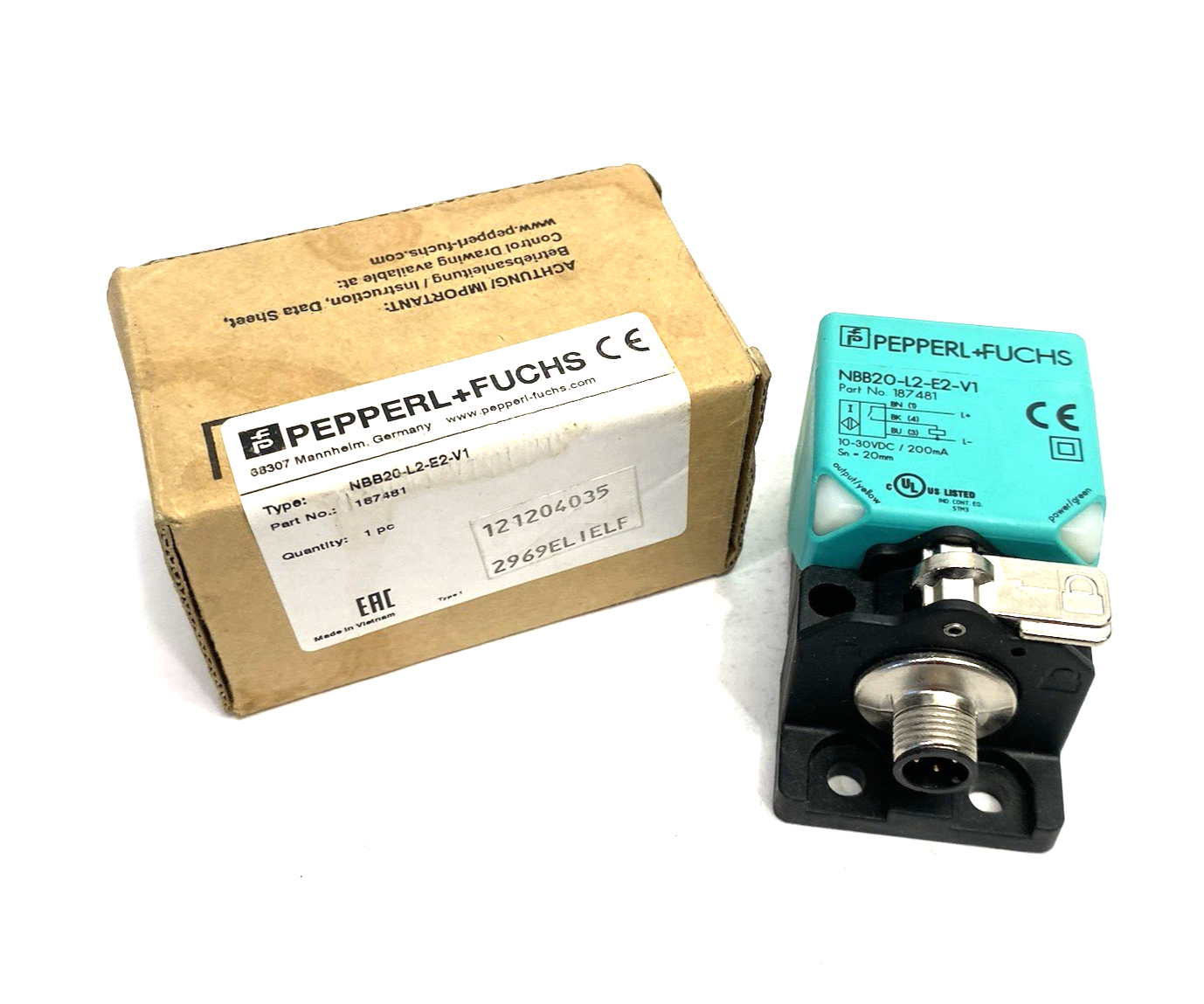 NBB20-L2-E2-V1 | Pepperl+Fuchs Inductive Sensor, Bidirectional 20mm Flush, 187481 - New Other - Maverick Industrial Sales